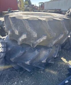 Pair of 23.1 34 tires on rims (off ford 9600)