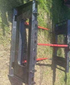 Unused skid steer quick tach 2 prong bale spear