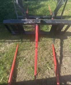 Unused skid steer quick tach bale spear