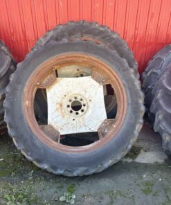 Pair of 12.4 42 tires on ford rims