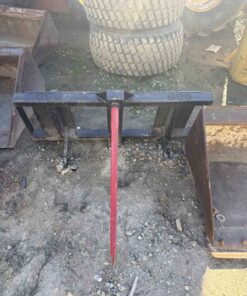 Unused skid steer quick tach bale spear