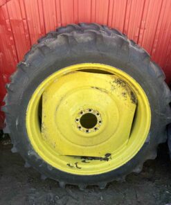 Pair of 11.2 38 tires on Jd 8 bolt wheels
