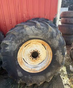 Pair of 16.9 26 tires on 8 bolt wheels