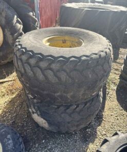 Pair of 21.5 - 16.1 tires on Jd 8 bolt wheels