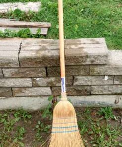 Corn broom bleu