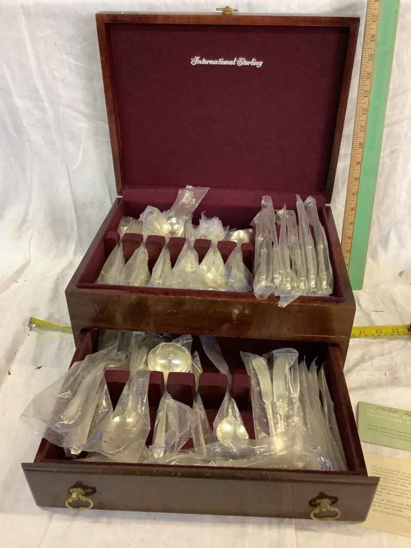 International Sterling Flatware & Chest (65 pieces)
