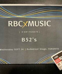 4 VIP Tickets to B52s concert Sept 24th and Ultimate Dining Gift Card