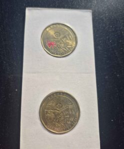 Set of colored and non colored klondike, gold rush loony