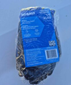 Cobalt packed of three large, /, extra large, rubber coated gloves