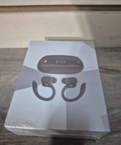 Black wireless earbuds