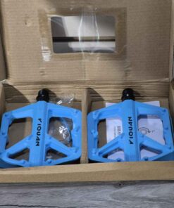 Set of blue bicycle paddles