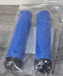 Blue bicycle handlebar grips