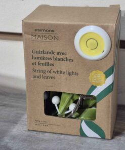 String of White Lights and leave lighted garland