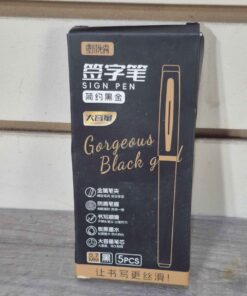Pack of five gorgeous black pens