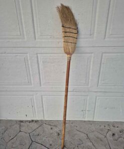 Black stitching corn broom