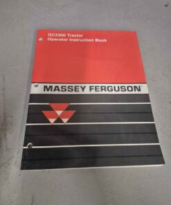 Massey ferguson GC2300 operator's manual