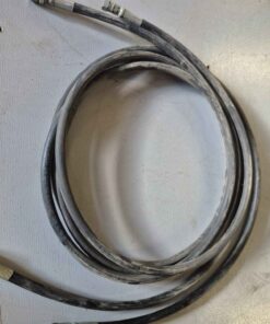 Qty 2 Approximately 12 feet, 1/4 inch. Hydraulic hoses