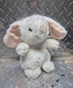 White rabbit with floppy ears teddy