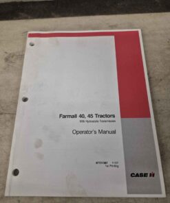 Farmall 40 and 45 operator's manual