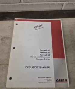 Farmall 40 and 45 & 50 operator's manual