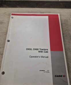DX55 & DX60 With cab operators manual