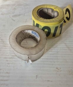 Caution and packing tape