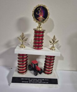 3rd place tractor pulling trophy