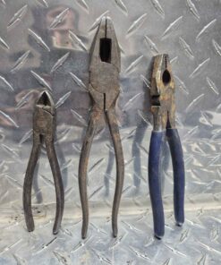 Qty two linesman pliers and one side cutters