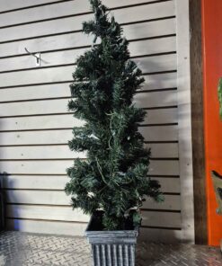 Approximately 3 foot prelit Christmas tree square pot