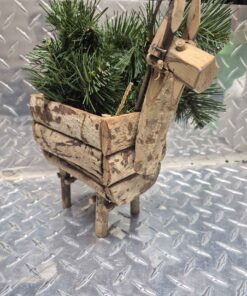Handmade deer with greenery