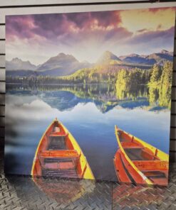 Mountain stream canoe ride Canvas