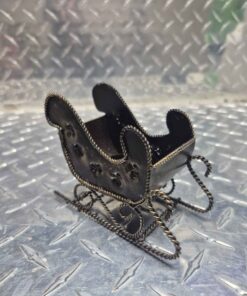 Metal sleigh tealight holder