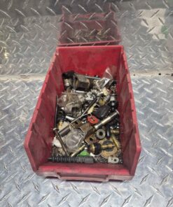 Pressure washer tips Bolt nuts etc in large red parts bin