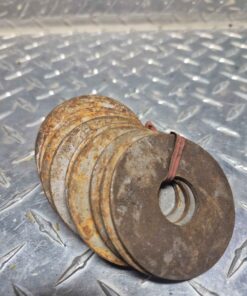 12 assorted fender washers approximately 5/8 ID