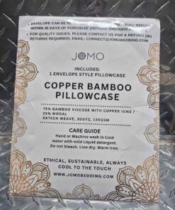 Beige king size copper bamboo pillowcase