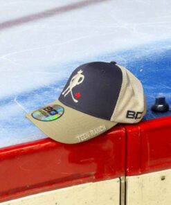 ADULT BAR DOWN BALL CAP - Hockey Navy/Grey