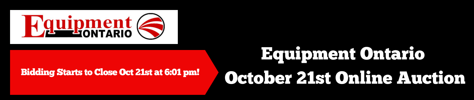 Equipment Ontario October 21st Online Auction
