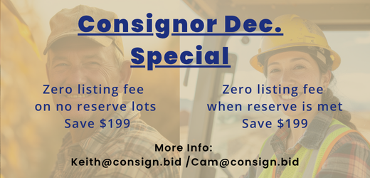Consign.bid Farm, Truck, Heavy Equipment December 17th Online Auction