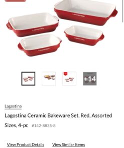 Lagastina bake ware red -4pc