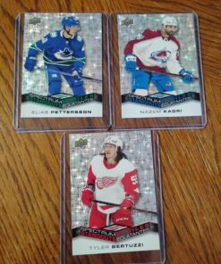 Qty 3 Tim Hortons spectrum standouts hockey cards with protective sleeves