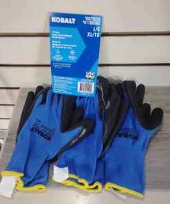 Size large / XL Pack of 3 pair rubber coated work gloves