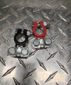 Red and black battery cable ends