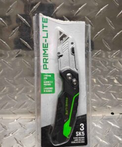Prime light folding utility knife distress packaging