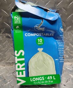Pack of 10....49 L long garbage bags distress packaging
