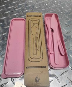 Plastic cutlery set in plastic covers tray great for the lunch box