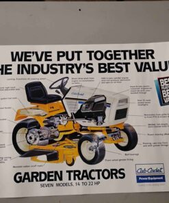 Cub, cadet garden tractor collector's dream wall pollster
