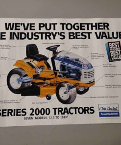 Collector's dream cub cadet 2000 series wall poster