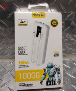 Hot triple sixty six watt powerbank with USB- C outlets