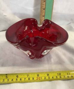 Ruby Art Glass Bowl