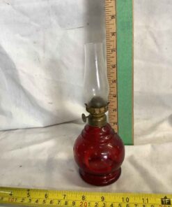 Vintage Ruby Red Oil Lamp